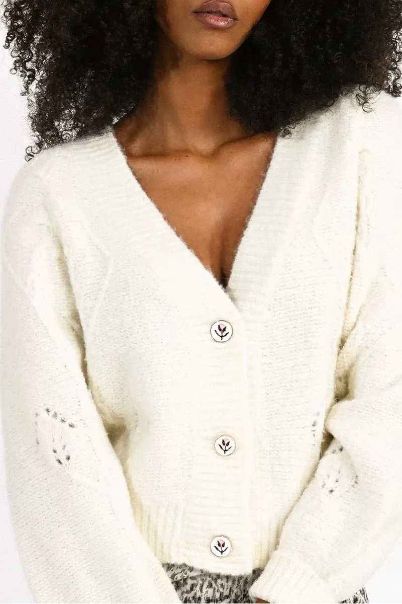 The Tulip Rib Knit Cardigan