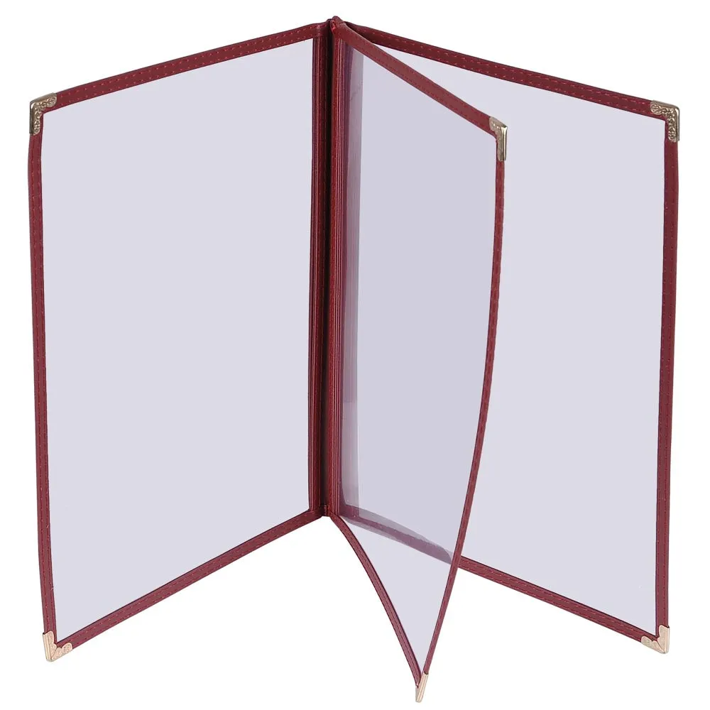 TheLAShop 8-1/2"x11" PVC Vinyl Cafe Menu Cover Folder 6 View 30ct/pk