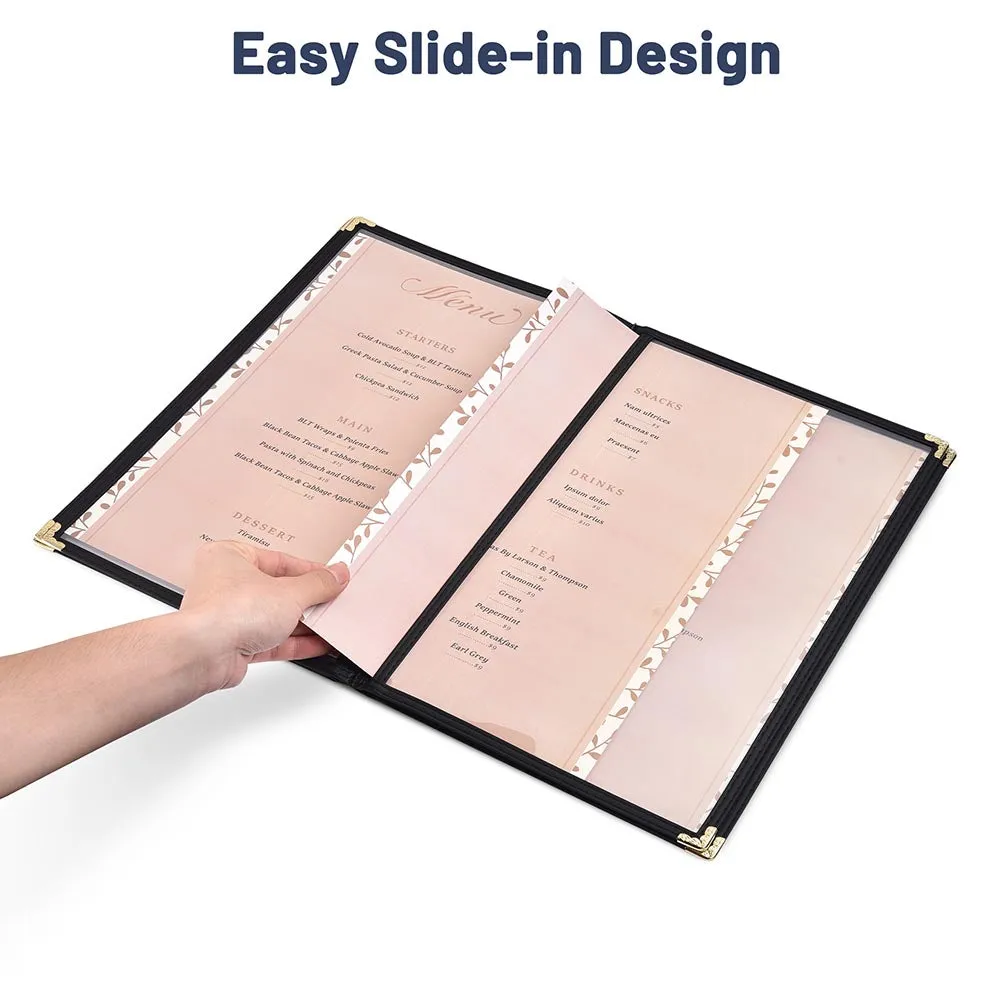 TheLAShop 8-1/2"x14" Clear Restaurant Menu Cover Folder 10 View 20ct/pk