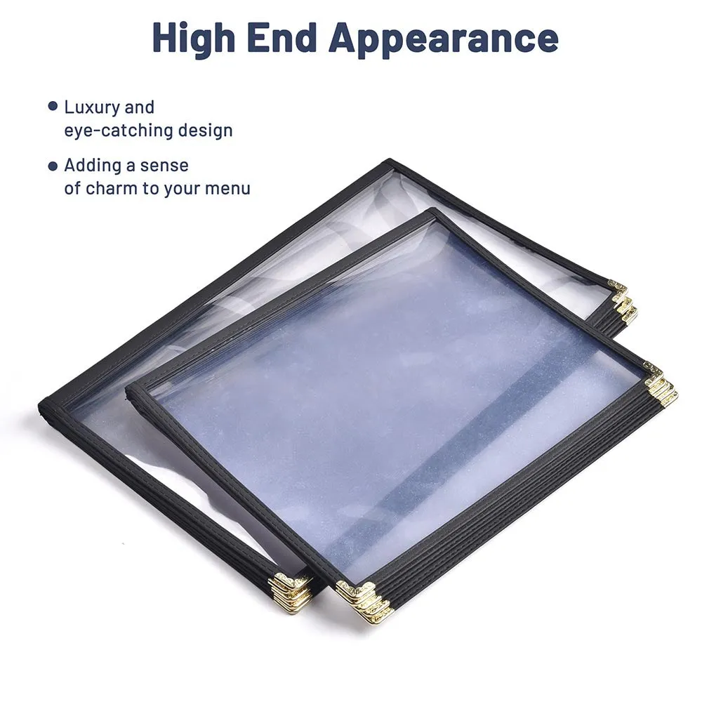 TheLAShop 8-1/2"x14" Clear Restaurant Menu Cover Folder 10 View 20ct/pk