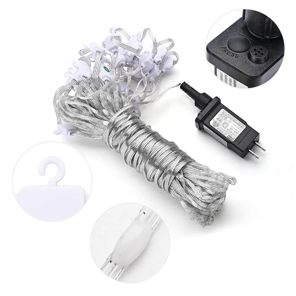 TheLAShop Curtain String Lights for Indoor Outdoor Bedroom APP & Remote