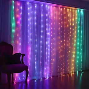 TheLAShop Curtain String Lights for Indoor Outdoor Bedroom APP & Remote
