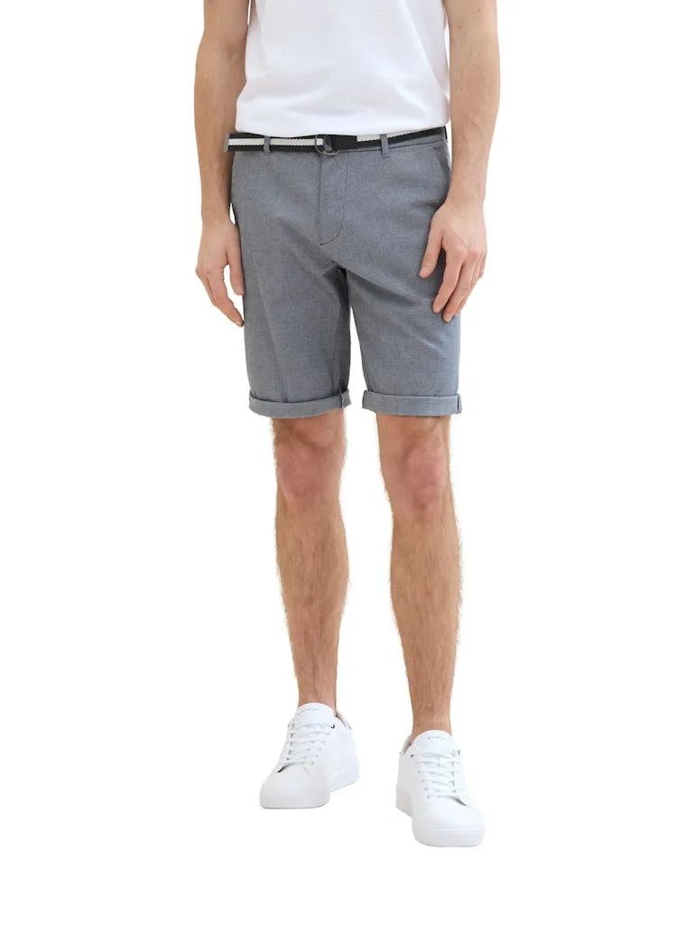 TOM TAILOR CASUAL MEN Slim Chino Shorts mit Gürtel