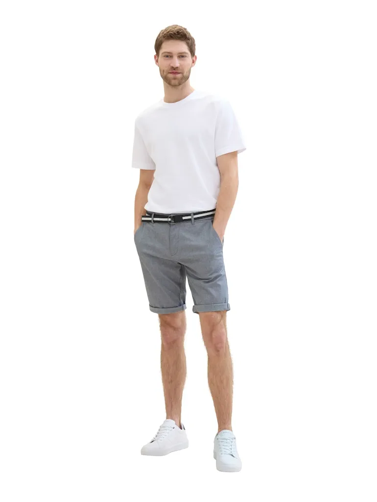 TOM TAILOR CASUAL MEN Slim Chino Shorts mit Gürtel