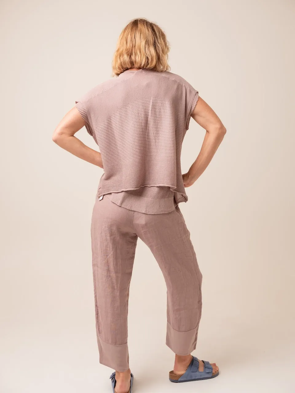 Transit Par Such Light Weight Cardigan in Mauve