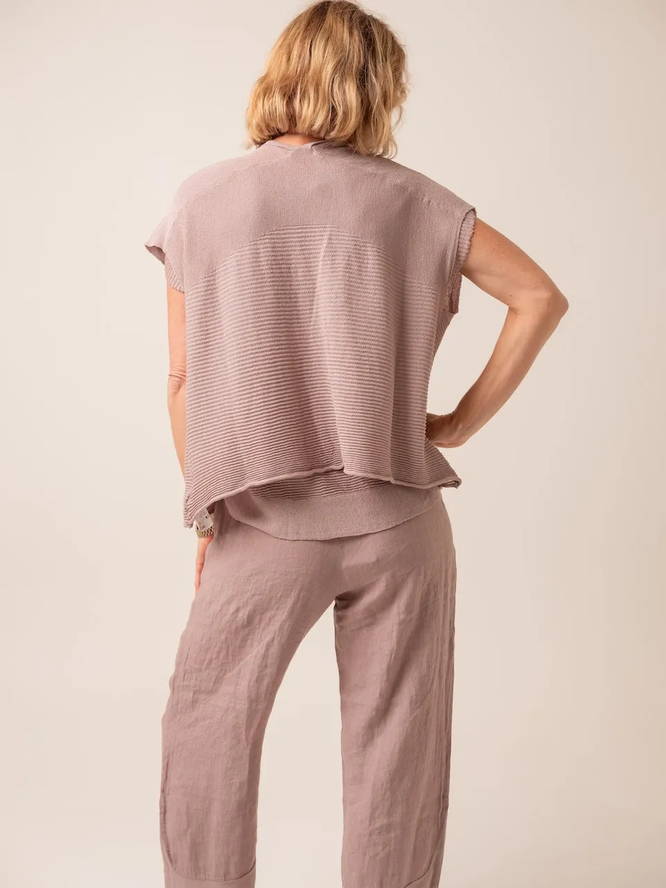 Transit Par Such Light Weight Cardigan in Mauve