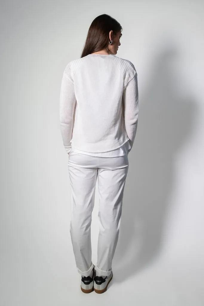 Transit Par Such Textured knit Cardigan in White