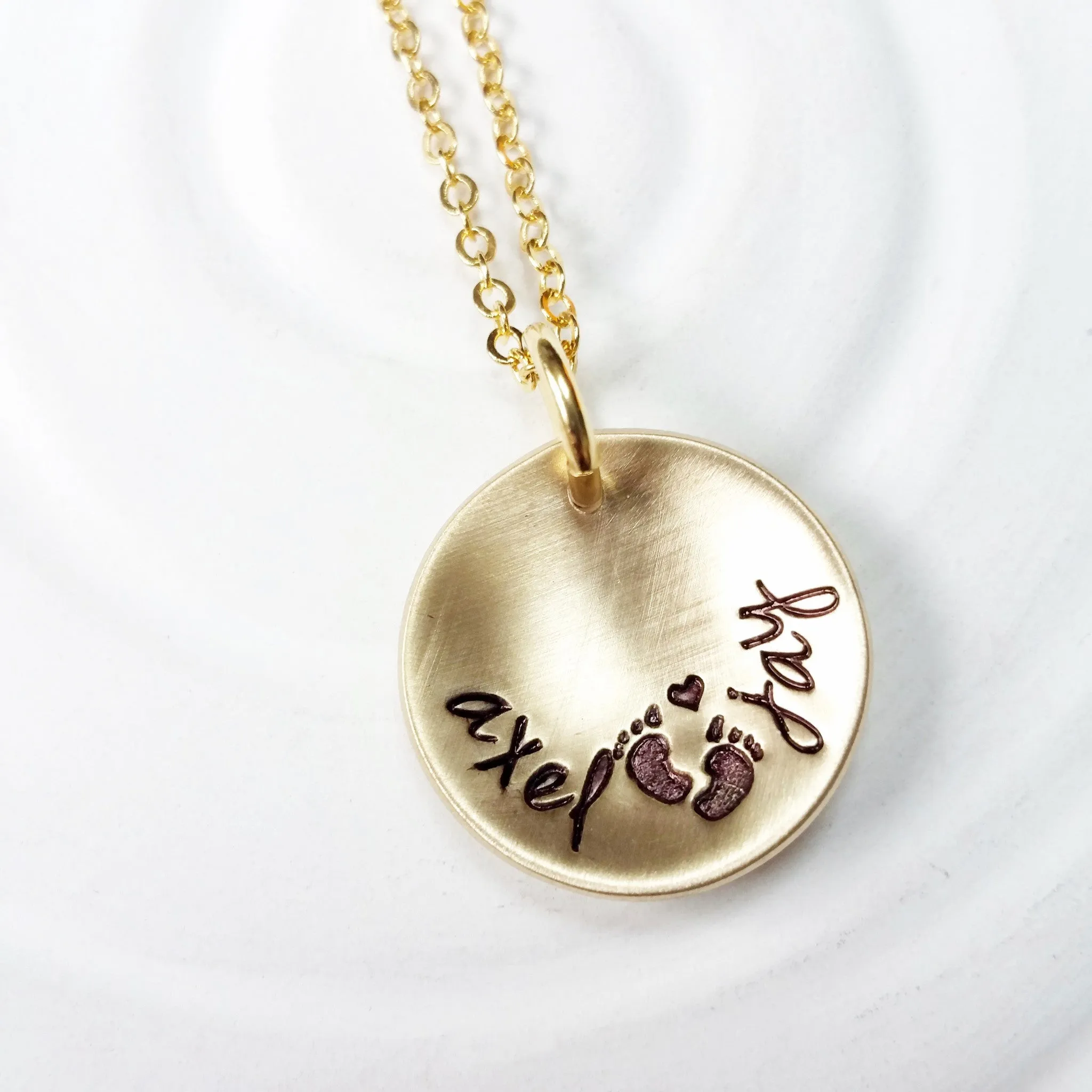 Twins or Two Baby Name Necklace | Mother's Necklace | Name and Date Necklace