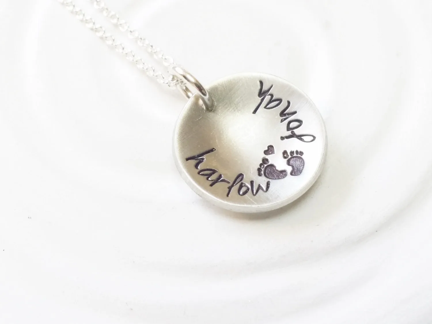 Twins or Two Baby Name Necklace | Mother's Necklace | Name and Date Necklace