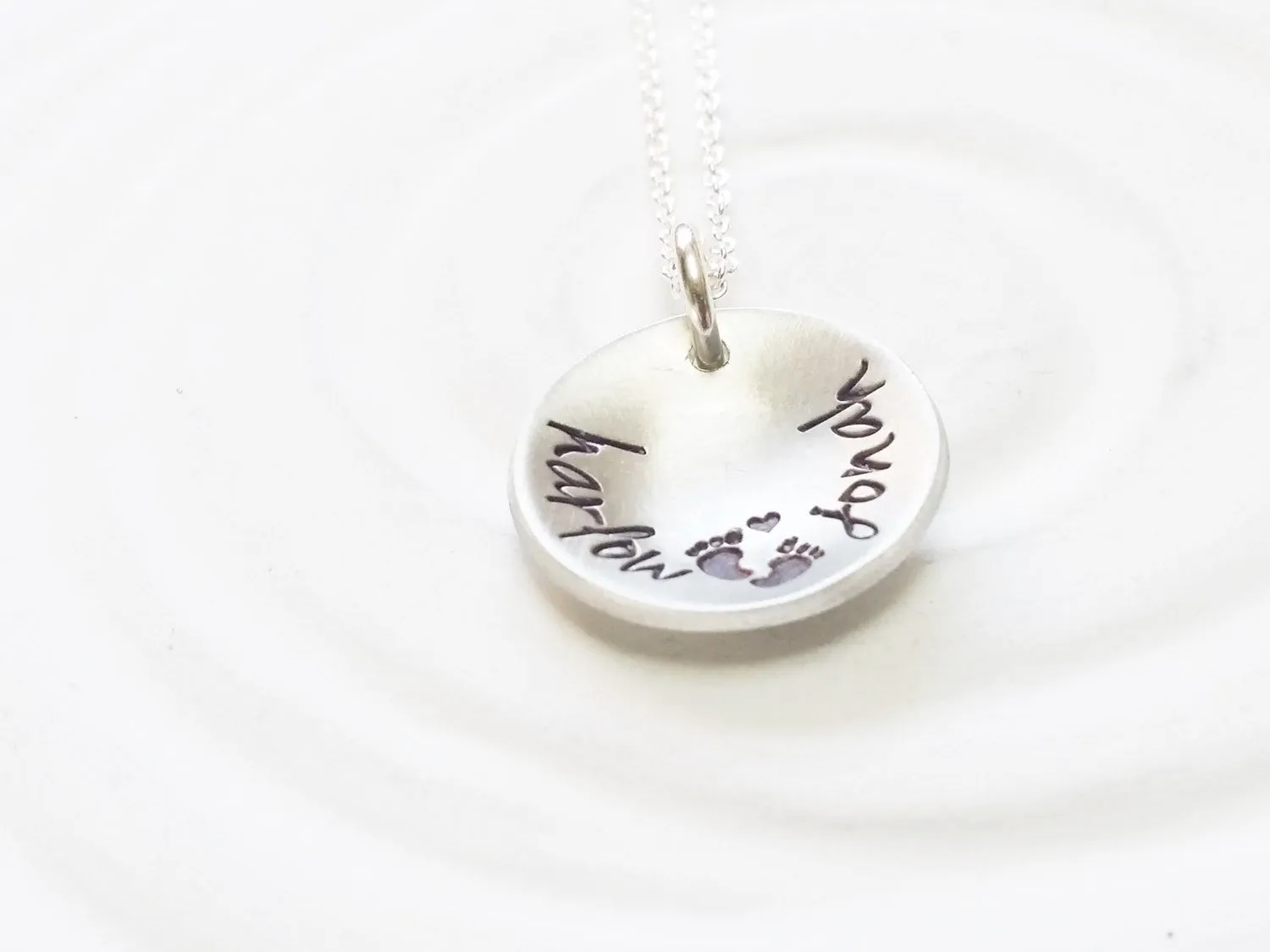 Twins or Two Baby Name Necklace | Mother's Necklace | Name and Date Necklace