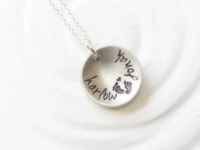 Twins or Two Baby Name Necklace | Mother's Necklace | Name and Date Necklace