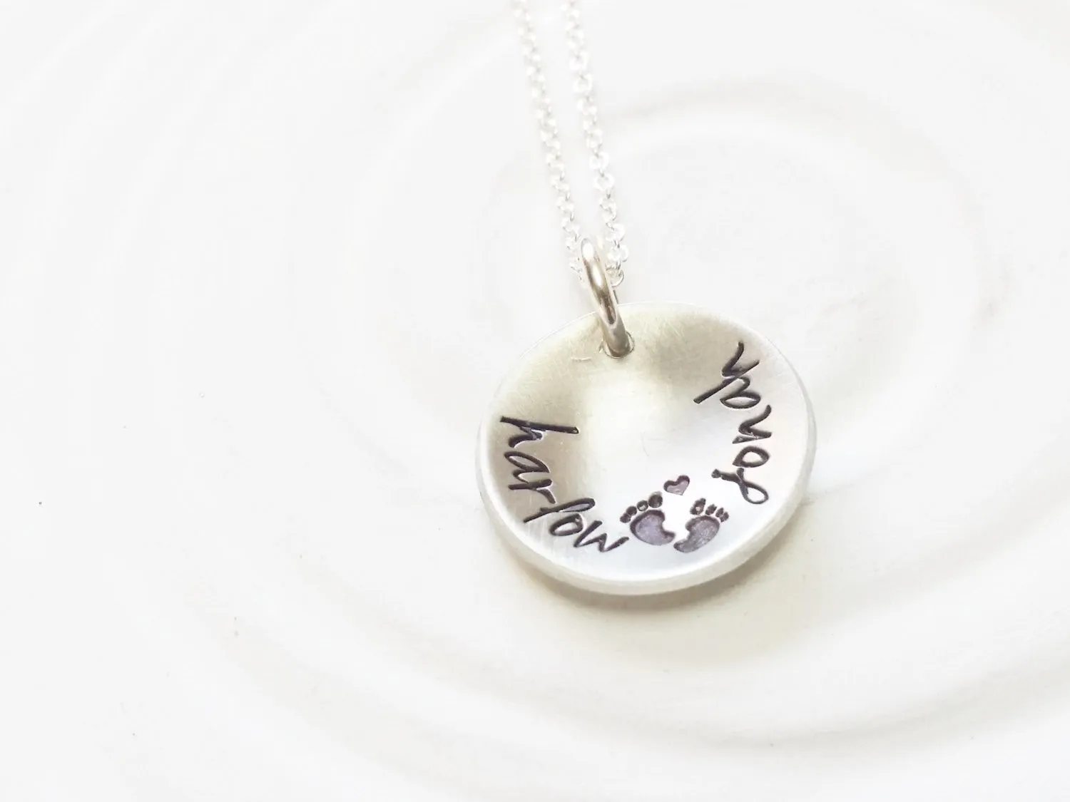 Twins or Two Baby Name Necklace | Mother's Necklace | Name and Date Necklace