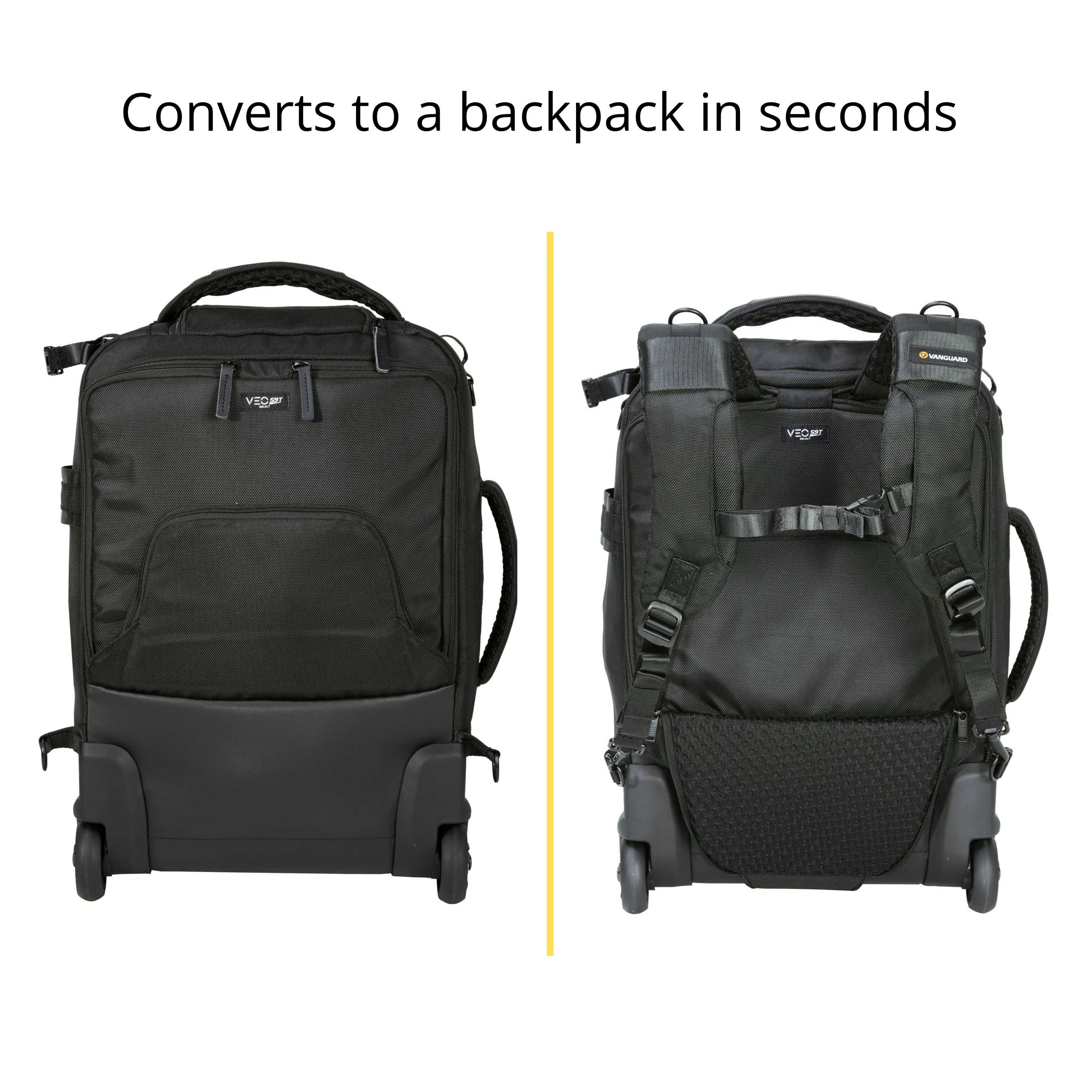VEO Select 59T BK - 26 Litre 2-wheel Roller Case/Backpack - Black