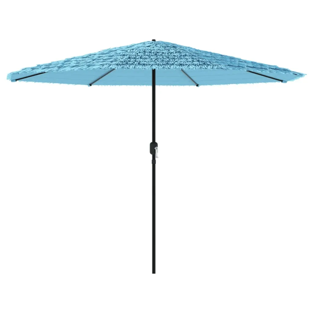 vidaXL Garden Parasol with Steel Pole Blue 324x324x247 cm