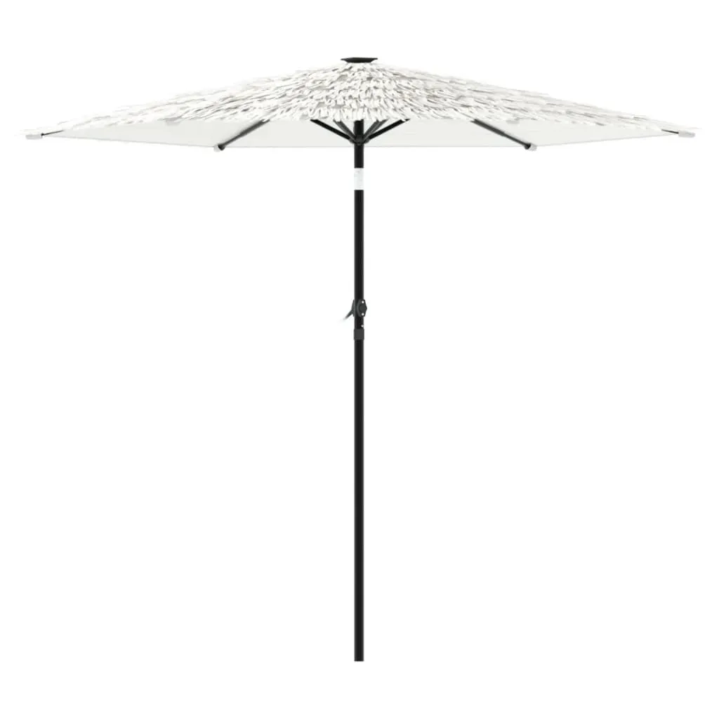 vidaXL Garden Parasol with Steel Pole White 223x223x213 cm