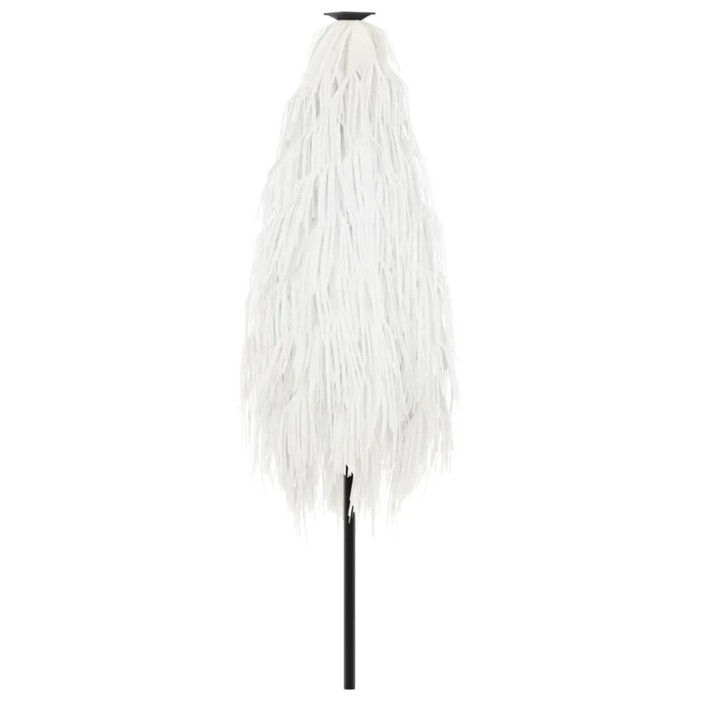 vidaXL Garden Parasol with Steel Pole White 223x223x213 cm