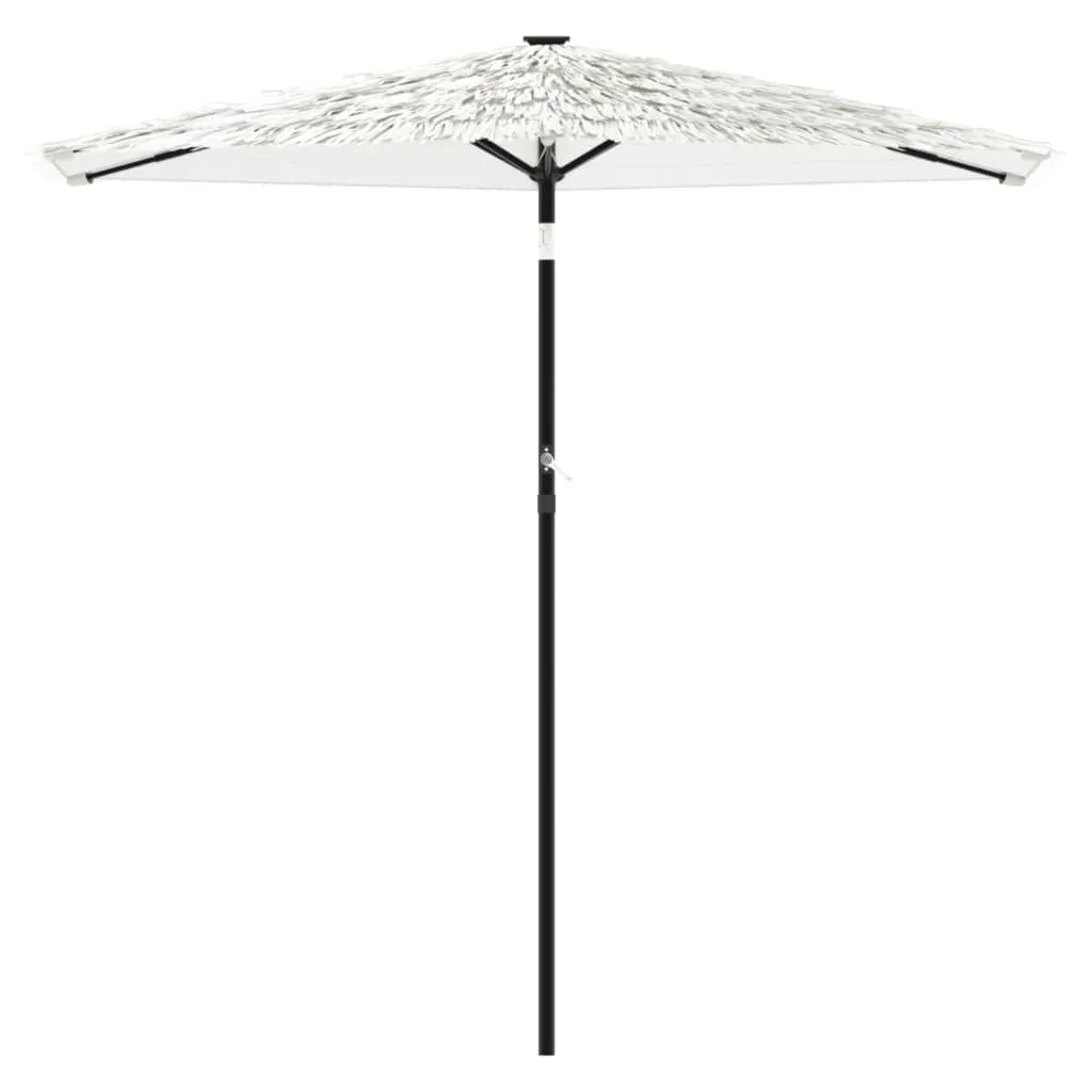 vidaXL Garden Parasol with Steel Pole White 223x223x213 cm