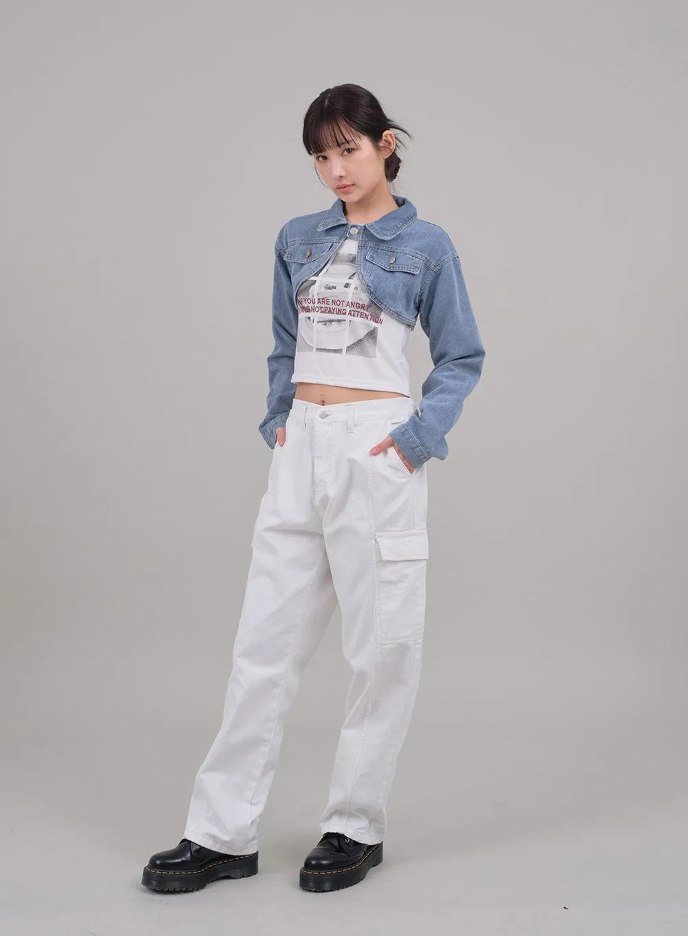 Wide Leg Cargo Pants C2701
