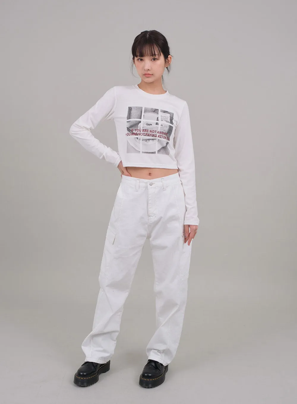Wide Leg Cargo Pants C2701
