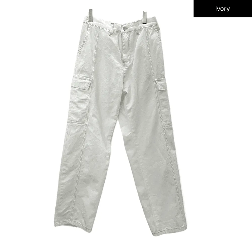 Wide Leg Cargo Pants C2701