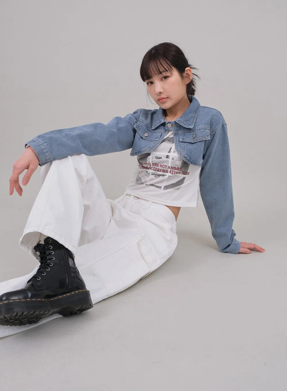Wide Leg Cargo Pants C2701