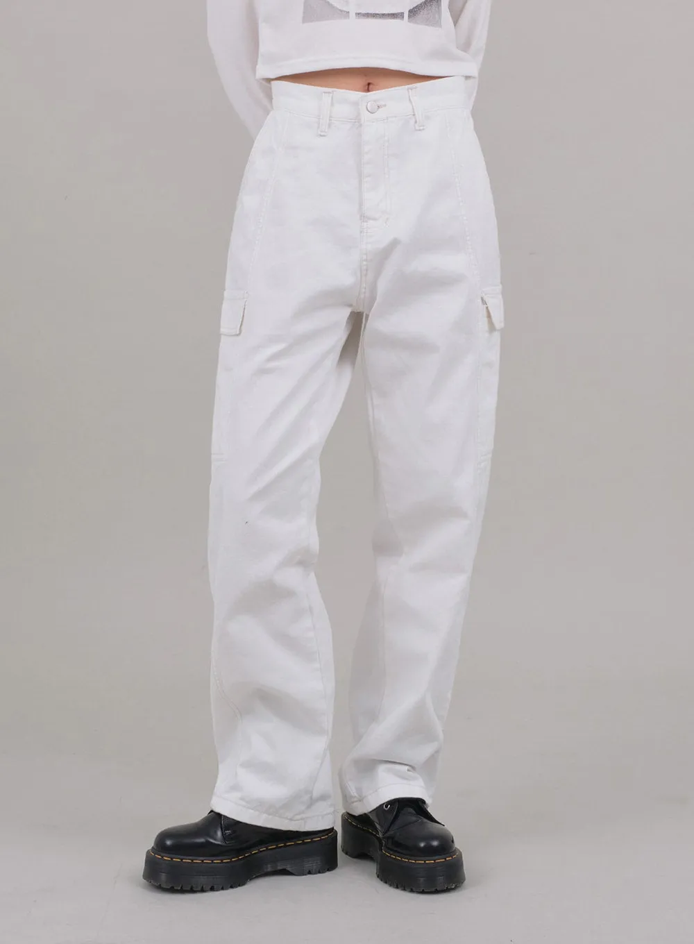 Wide Leg Cargo Pants C2701