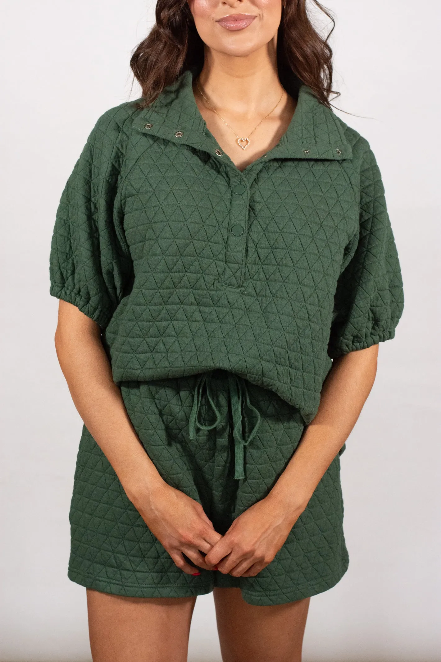 Wild About Weekends Forest Green Quilted Set