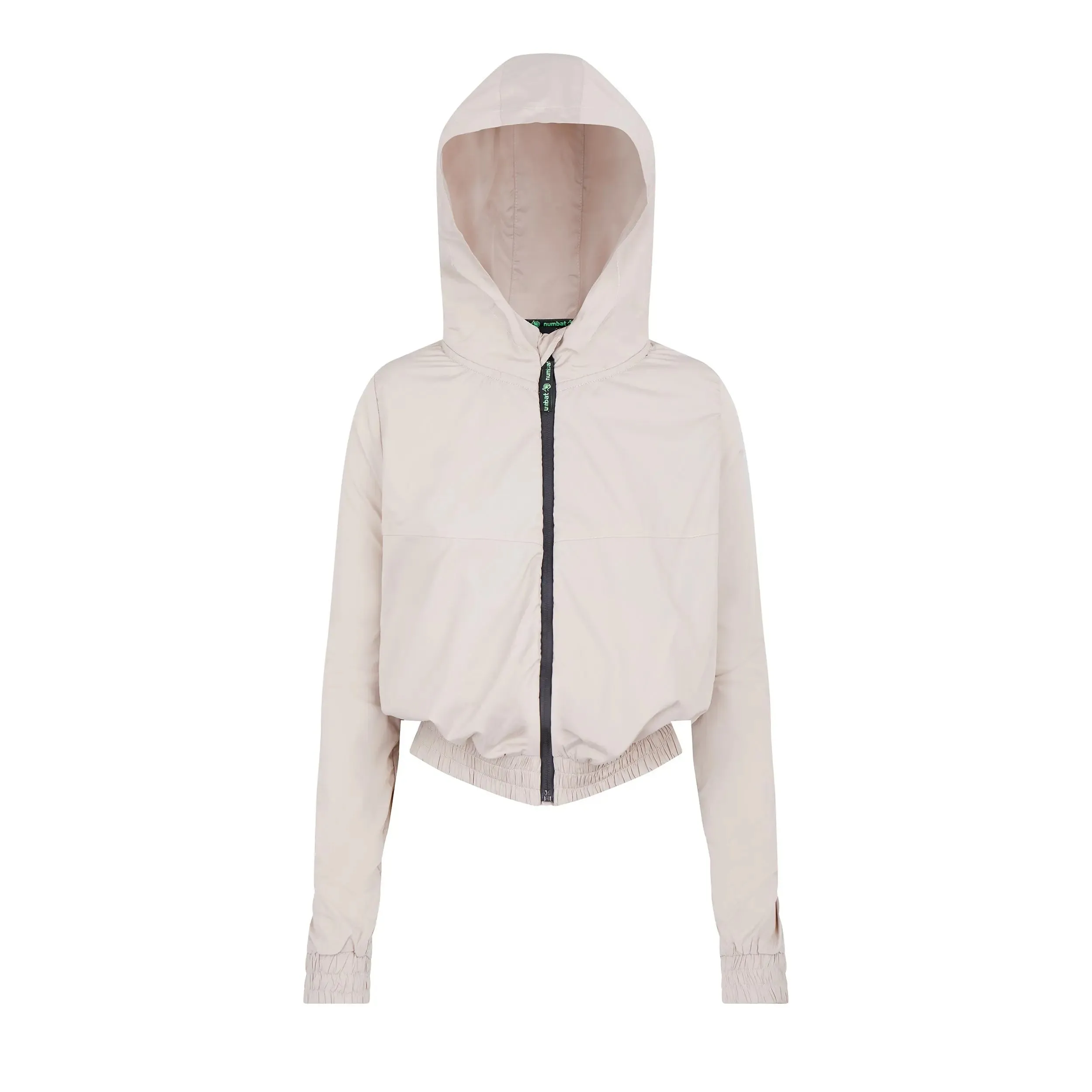 Women's Hooded Track Jacket - Light Beige