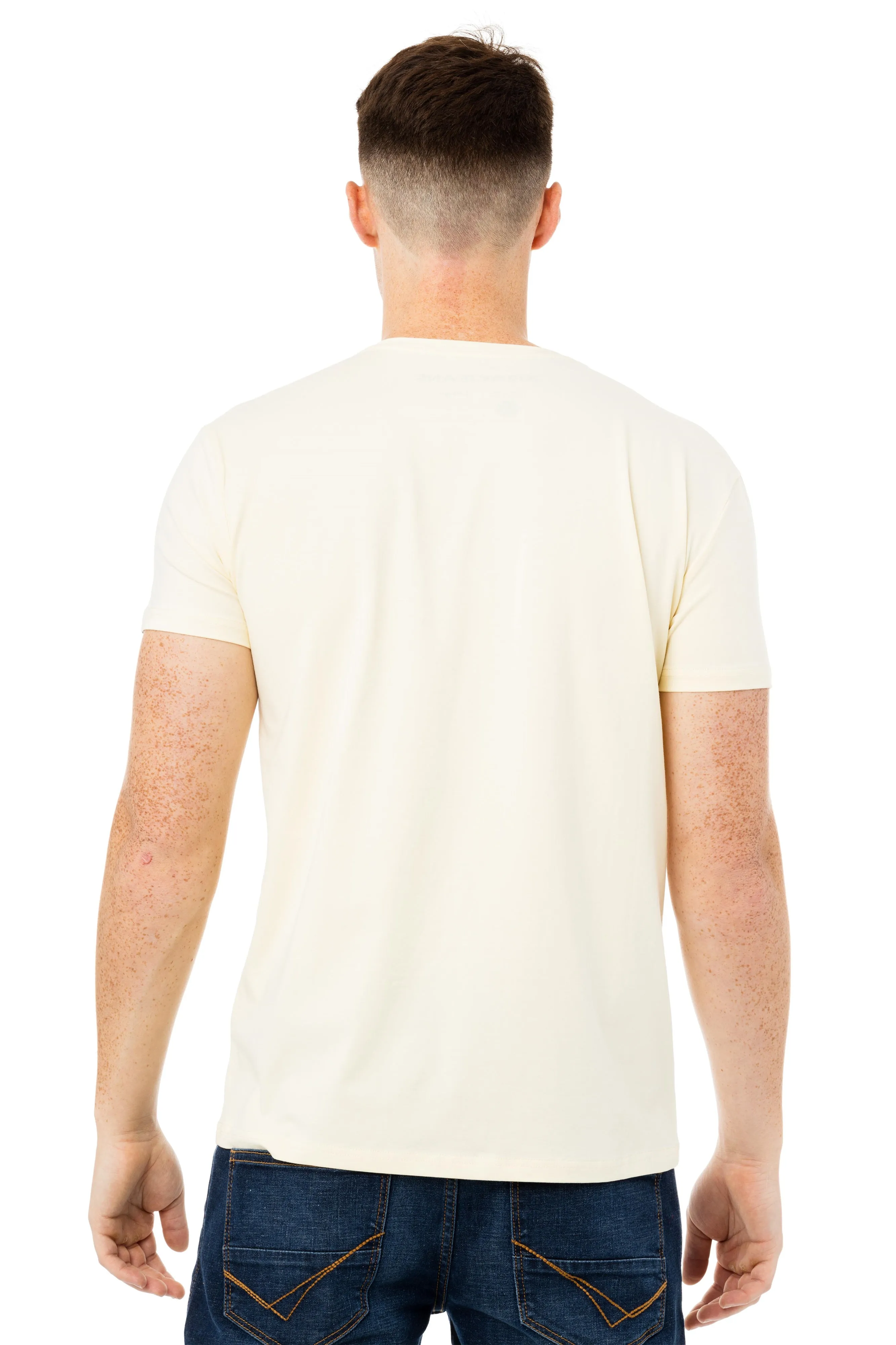 X RAY Men's Basic V-Notch Neck Short Sleeve Split Neck T-Shirt