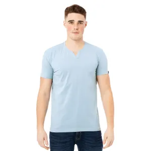 X RAY Men's Basic V-Notch Neck Short Sleeve Split Neck T-Shirt