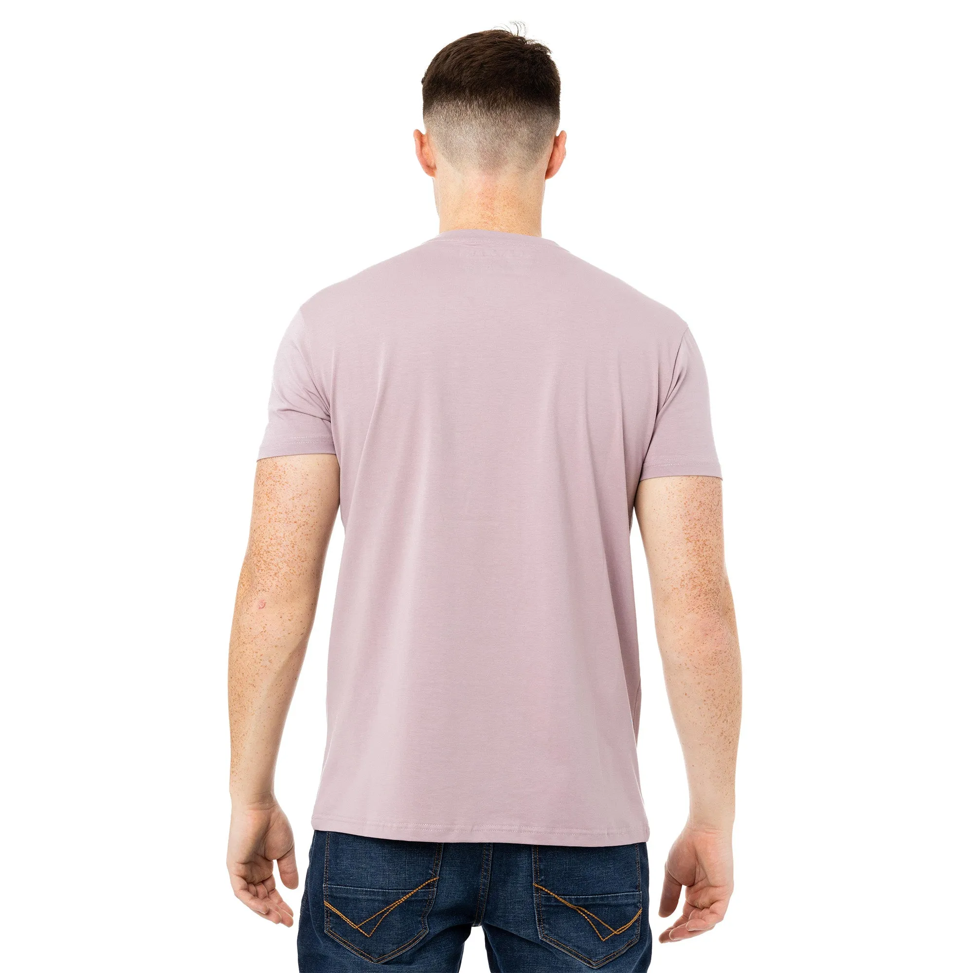 X RAY Men's Basic V-Notch Neck Short Sleeve Split Neck T-Shirt