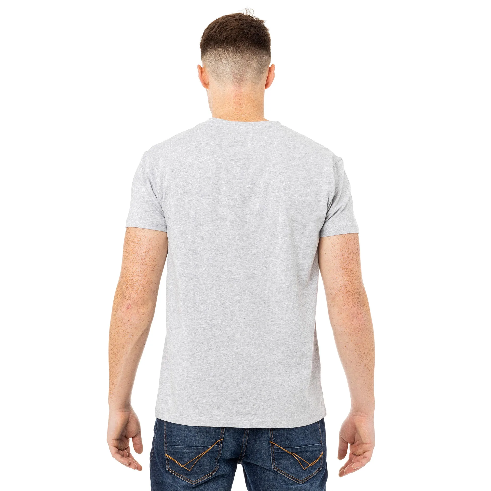 X RAY Men's Basic V-Notch Neck Short Sleeve Split Neck T-Shirt