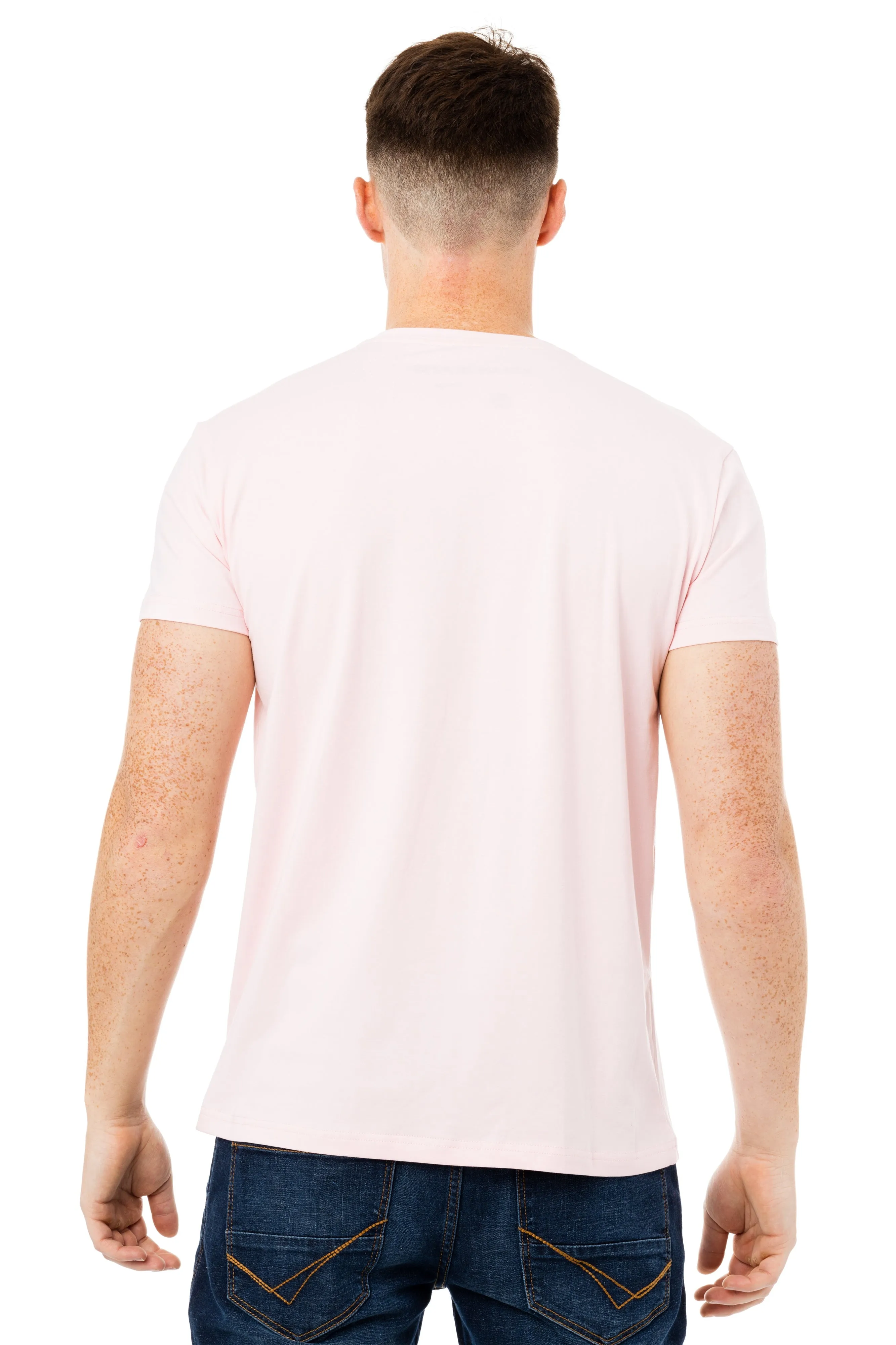 X RAY Men's Basic V-Notch Neck Short Sleeve Split Neck T-Shirt