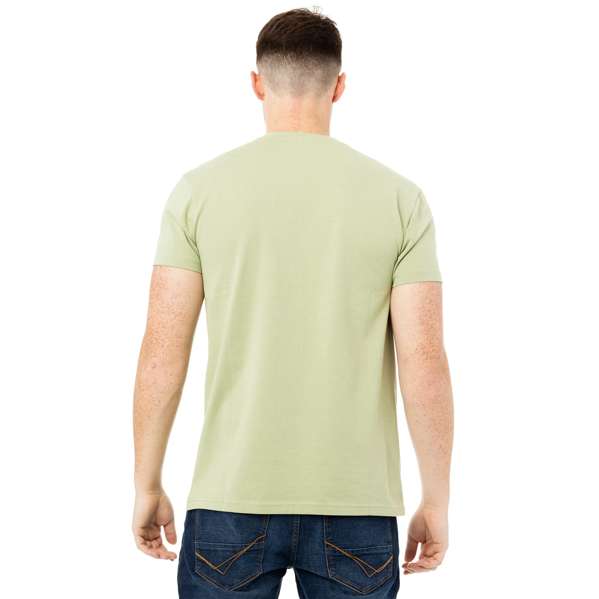 X RAY Men's Basic V-Notch Neck Short Sleeve Split Neck T-Shirt