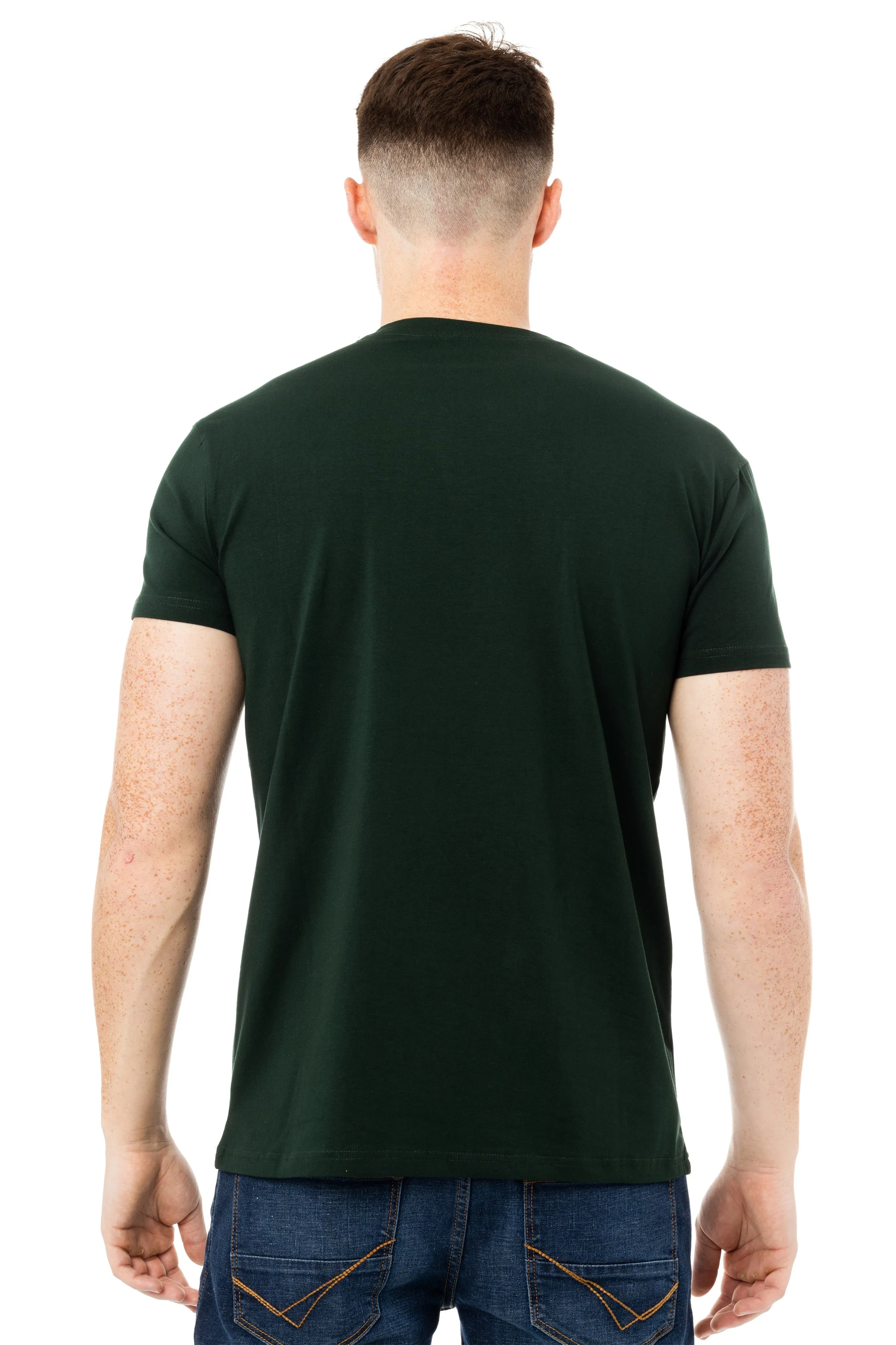 X RAY Men's Basic V-Notch Neck Short Sleeve Split Neck T-Shirt