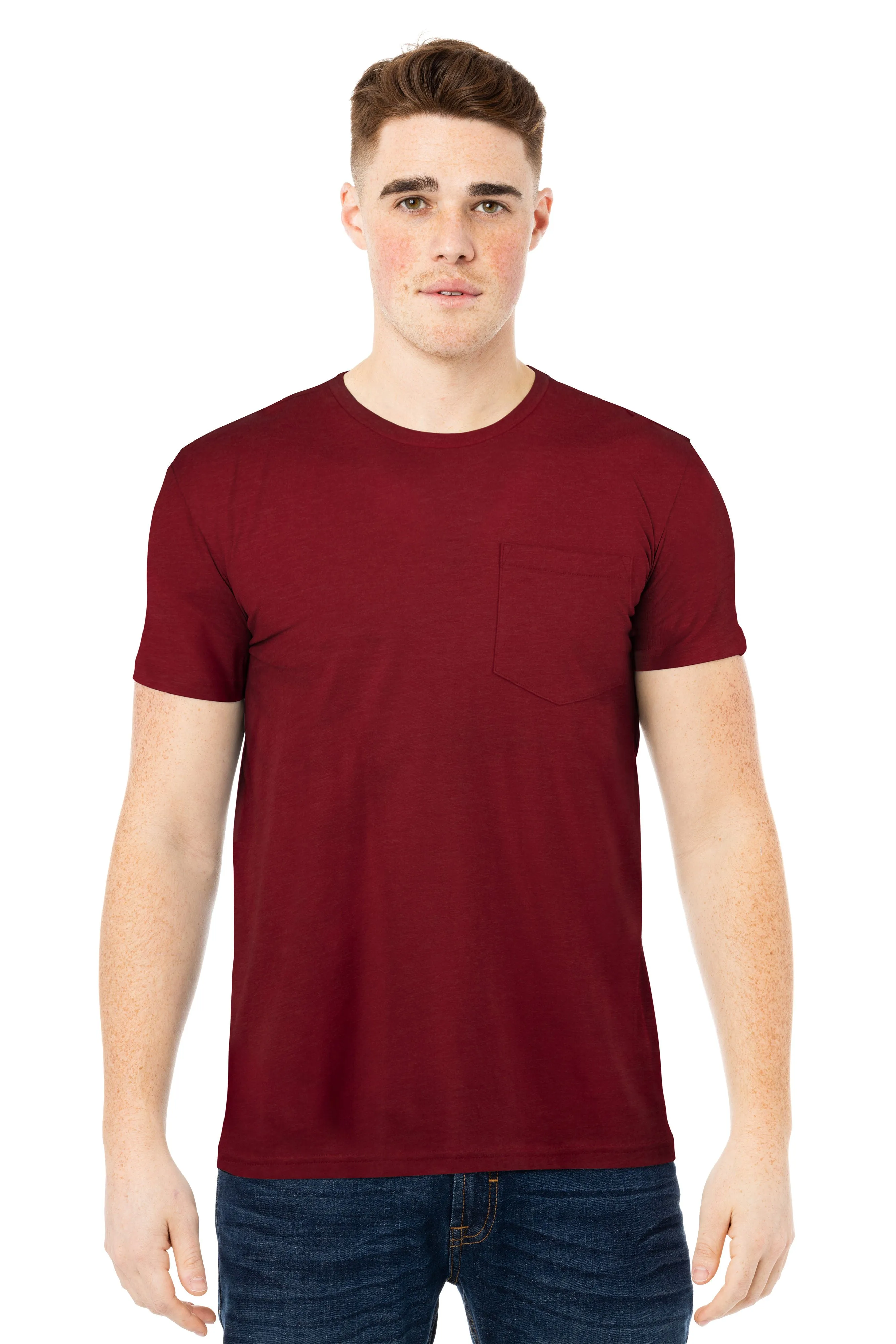 X RAY Men's Basic V-Notch Neck Short Sleeve Split Neck T-Shirt