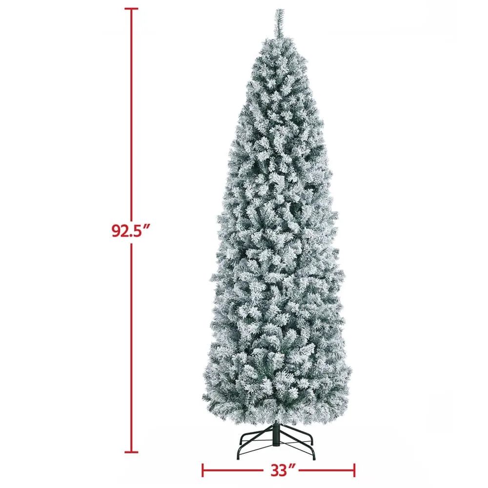Yaheetech 7.5ft Flocked Artificial Christmas Tree