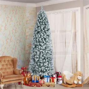 Yaheetech 7.5ft Flocked Artificial Christmas Tree