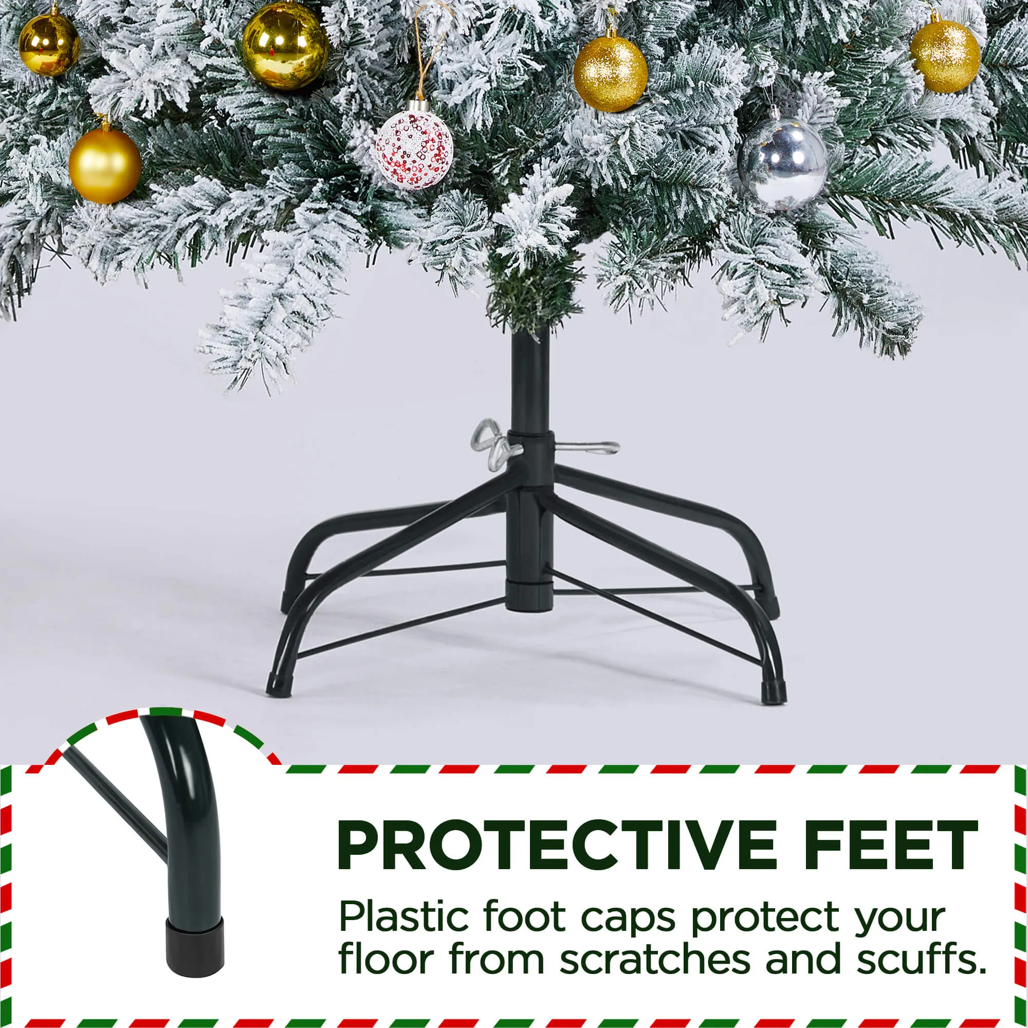 Yaheetech Flocked Artificial Christmas Tree
