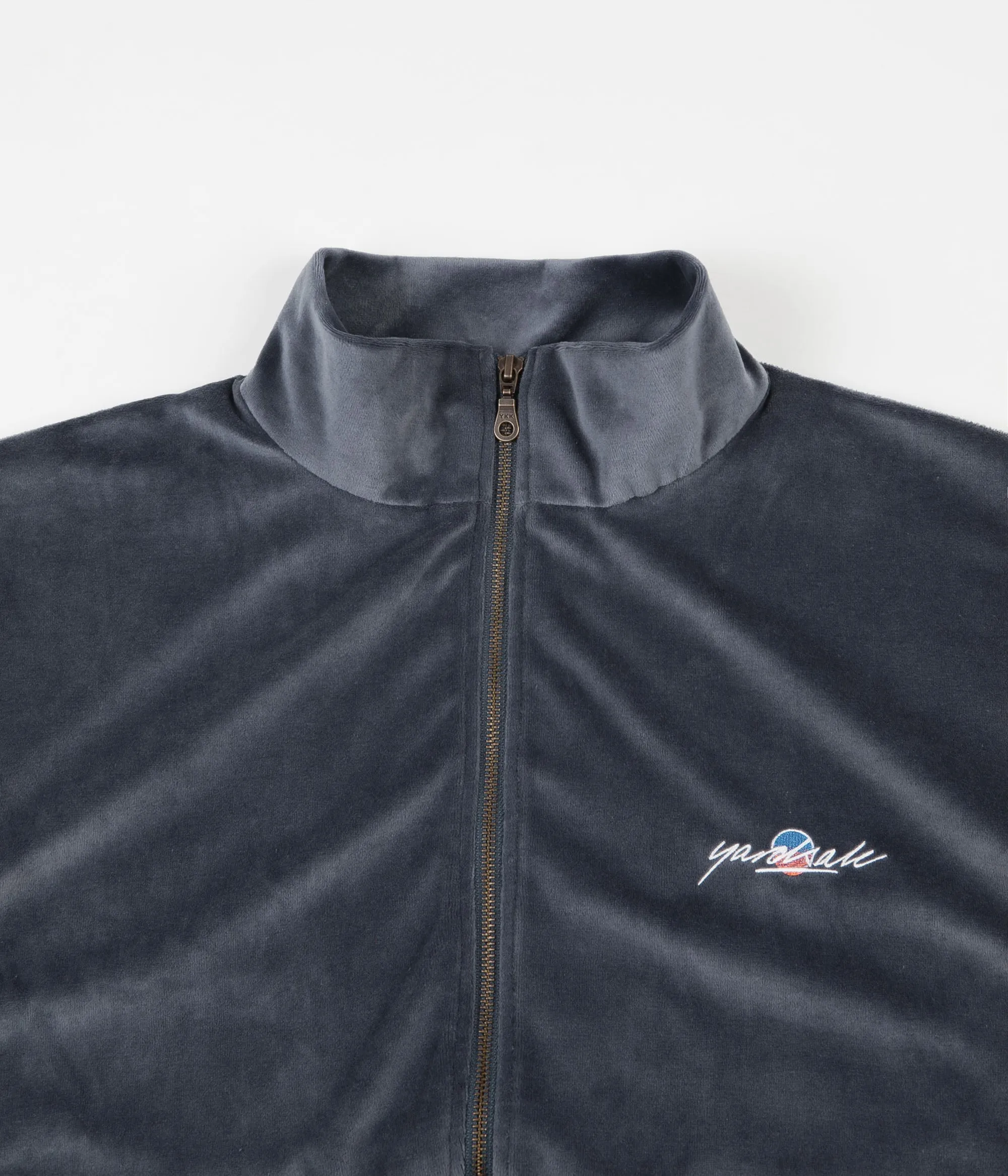 Yardsale Cruz Velour Track Jacket - Wolf Grey