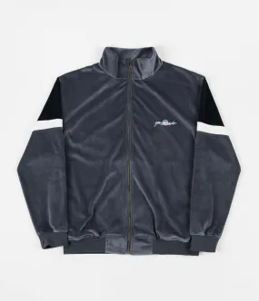 Yardsale Cruz Velour Track Jacket - Wolf Grey