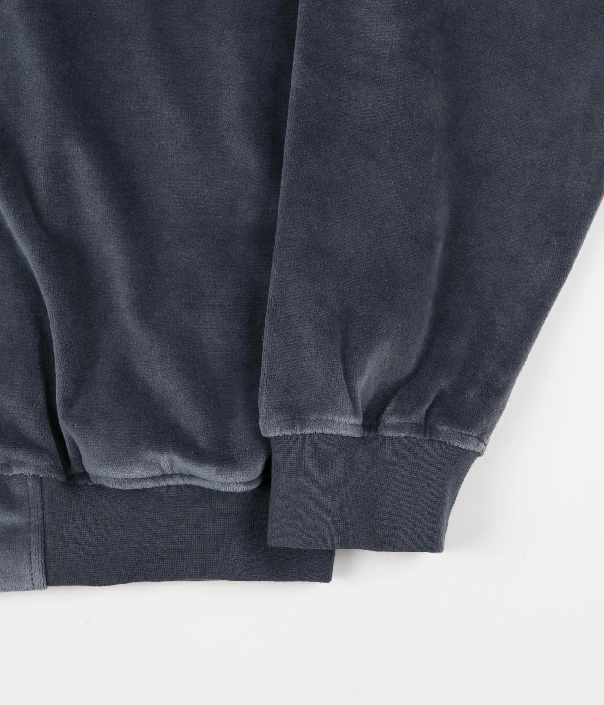 Yardsale Cruz Velour Track Jacket - Wolf Grey