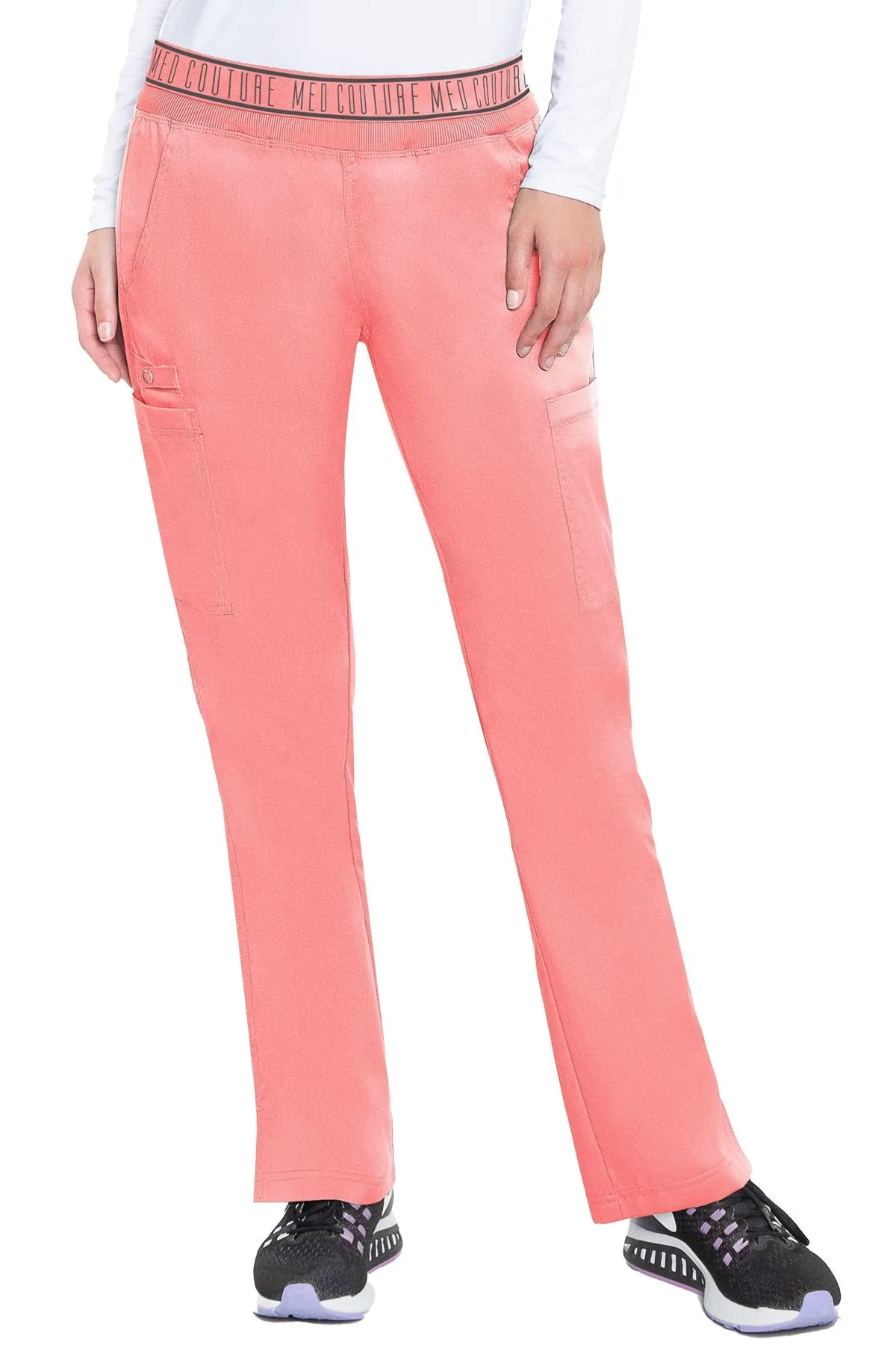 Yoga 2 Cargo Pocket Pant by(MC Touch) Med Couture (Tall) XS-5XL/ Coral